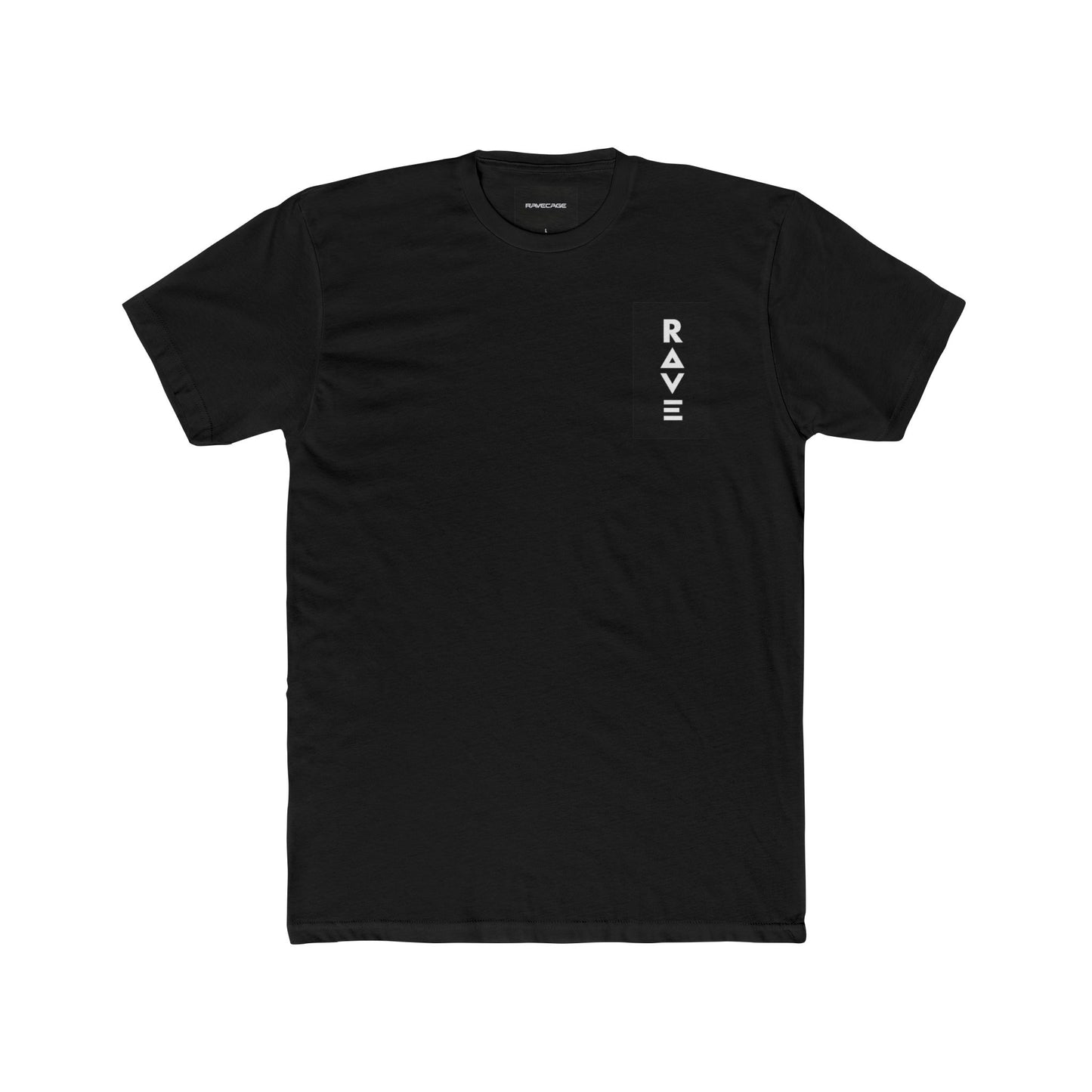 RAVE Vertical Logo Tee — Electronic Music Festival T‑Shirt